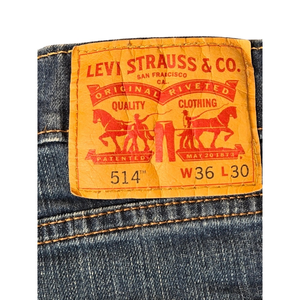 Levi Strauss Co Mens 514 Straight Fit Jeans Blue W36‎ L30 Cotton Blend - Picture 13 of 13